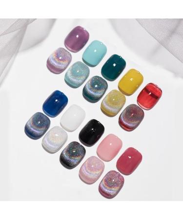 Laser Cat Eye Gel Nail Polish Shiny Nail Varnish Soak Off UV LED Gel for Nail Art Easy Apply Manicure Gel Lacquer - (Color: 07) - Buy Online on GoSupps.com