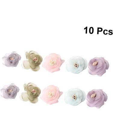 COHEALI 30 Pcs Silk Flower Fabric Chiffon Flowers Sewing Flower Cloth Flower Craft Flower Perm Flower Head Picture 1x3pcs 4*4CMx3pcs - Buy Online on GoSupps.com
