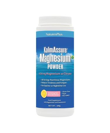 Nature's Plus Kalmassure Magnesium Powder Refreshing Pink Lemonade 400 mg 0.90 lb. (408 g)