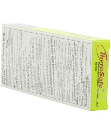 Thyrosafe Potassium Iodide Tablets 65 mg - 20 Count | ThyroSafe - Buy Online on GoSupps.com