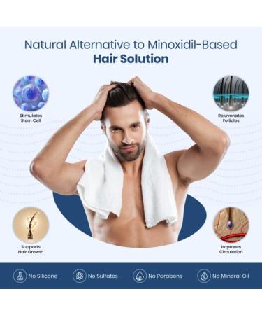 Stemz for Men - Natural Minoxidil Alternative with Ecklonia Cava & Rosemary Oil - 2-Month Scalp Support - Results in 90 Days (Pack of 2 - Buy Online on GoSupps.com