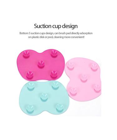 Silicone Brush Cleaner Mat - Makeup Cleaning Gel for Foundation Brushes - Pink Scrubber Pad - Buy Online on GoSupps.com