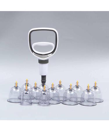 Cupping Set with Pump Professional Chinese Acupoint Cupping Therapy Sets Manual Back Massager Plastic kit for Cupping for Cupping Massage Muscle Joints 20 Cups - Buy Online on GoSupps.com
