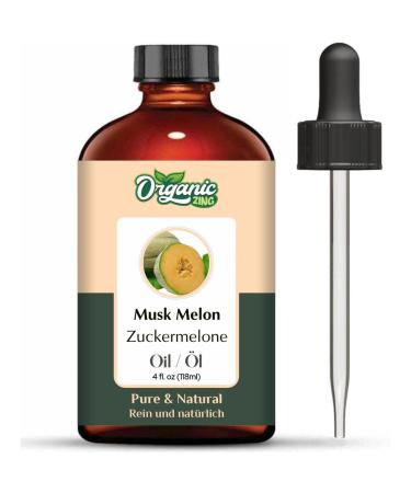 ORGANIC ZING Organic Zing Melon Musk (Cucumis Melo) Oil | Pure & Natural Carrier Oil for Aroma Skincare & Massage - 118 ml