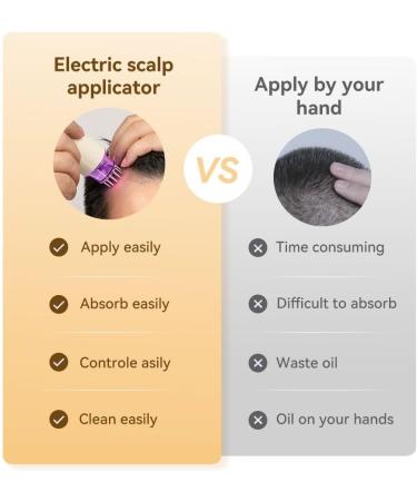 Electric Hair Oil Applicator & Scalp Massager 2-in-1 | Multi-Function Hair Oiling Brush for Essential Oils | International Shipping Available - Buy Online on GoSupps.com