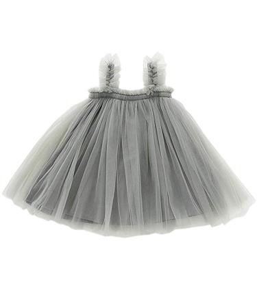 Ugitopi Baby Girls Toddler Tutu Dress Sleeveless Princess Infant Tulle Sundress Size 9-36 Months 9 Months B-gray