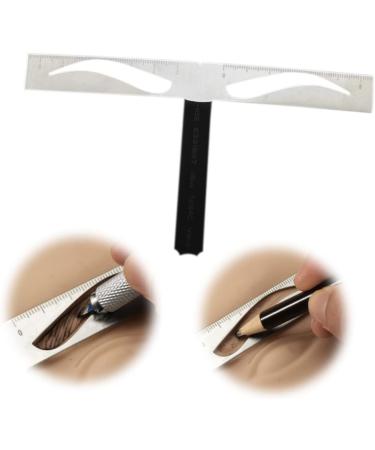 DOITOOL 1pc Eyebrow Template Tool Eyebrow Shapes Stencil Eyebrow Ruler Positioning Ruler Stainless Steel Size 1 As Shown - Buy Online on GoSupps.com