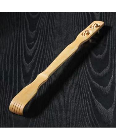 Premium Bamboo Back Scratcher & Massager with 2 Rollers for Neck Legs & Feet - International Shipping Available - Buy Online on GoSupps.com
