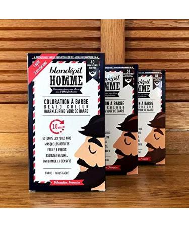 Blond pil Homme Beard Dye Set - Natural Brown for Beard & Moustache | 3-Piece International Shipping - Buy Online on GoSupps.com