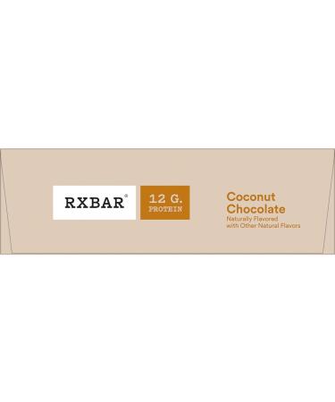 RXBAR Coconut Chocolate Protein Bars - 12g Protein, Gluten-Free Snacks - 22oz Box (12 Bars) - Buy Online on GoSupps.com