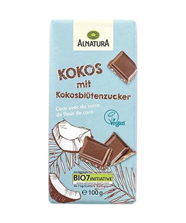 ALNATURA - Coconut Chocolate With Flower Syrup 100G - Pack of 4 - Special Offer