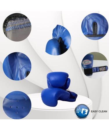 Gel Boxing Gloves for Men Women  Muay Thai MMA Kickboxing Home Gym Training  Sparing Gloves Pair with Premium Ventilated Palm Blue 12 oz - Buy Online on GoSupps.com