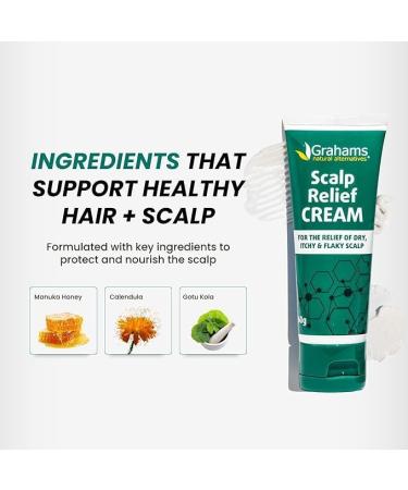 Grahams Natural Scalp Relief Cream scalp care for seborrheic dermatitis dandruff and psoriasis with manuka honey calendula and jojoba oil 60 g - Buy Online on GoSupps.com
