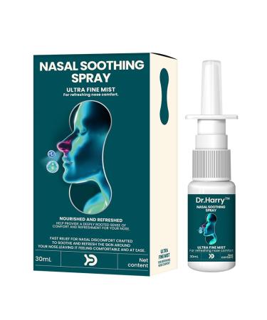 DR.HARRY Premium Saline Nasal Moisturizing Spray Instantly Soothing Nasal Mist Nose Spray Non-Medicated Relief 30ml(1 pc)