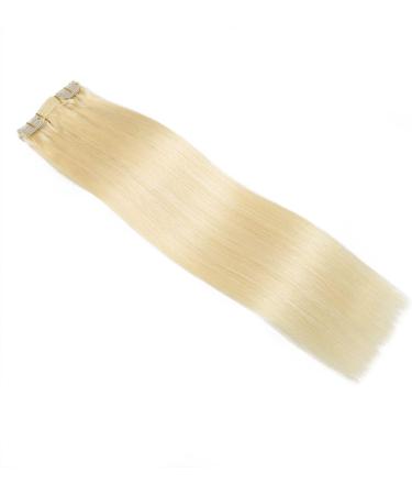 Clip in Hair Extensions Real Human Hair 8 Pieces Straight Real Remy Human Hair Full Head Human Hair Extensions Clip in Double Weft Real Remy Hair (20 Inch 613 Bleach Blonde) - Buy Online on GoSupps.com