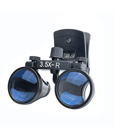 MKDental 3.5x (280-380mm) Working Distance Surgical Medical Binocular Clip Loupes for Regular Glasses