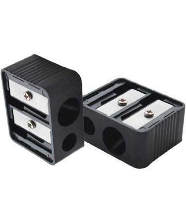 Dual-Pencil Sharpener Professional Cosmetic Sharpener Double Holes for Eyebrow Lip Liner Eye Pencil School Office Supplies Convenient - Buy Online on GoSupps.com