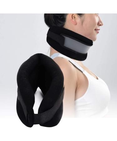 Adjustable Ininosnp Neck Pull Device & Stretcher - Breathable Collar for Pain Relief & Neck Support - Black - Buy Online on GoSupps.com