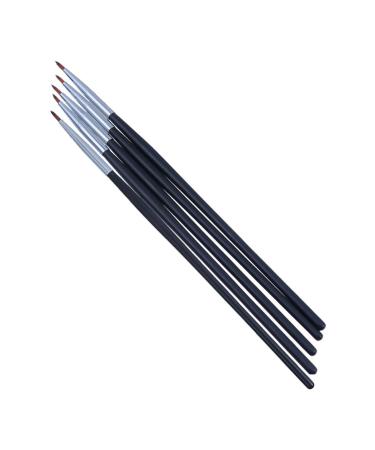 Beavorty 5pcs Fine Eyeliner Brush Makeup Applicators Brush Eye Tool Eyeliner Applicator Lip Liner Brush Arc 18x0.4cm Black
