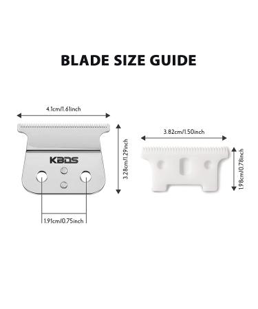 KBDS T Outliner Replacement Blades - Ceramic T Blade + Silver Steel Blade for 04521 Hair Trimmer - Buy Online on GoSupps.com