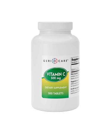 GeriCare Vitamin C 500 mg Antioxidant Immune System Support Nutritional Supplement Tablets 500 Count (Pack of 1) 500 Count (Pack of 1) 500mg