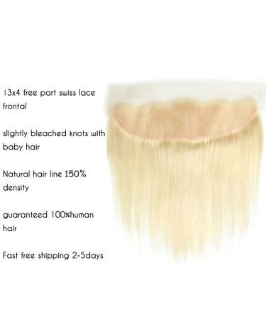 Jessica Hair 613# HD Straight 16 Inch Lace Frontal Closure - Brazilian Virgin Human Hair Frontal 150% Density - Buy Online on GoSupps.com