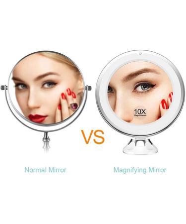 FIGGRITID 10X Magnifying Mirror with Light Makeup Mirror with Lights Dimmable LED Makeup Mirror for Bathroom Bedroom Hotel Durable - Buy Online on GoSupps.com