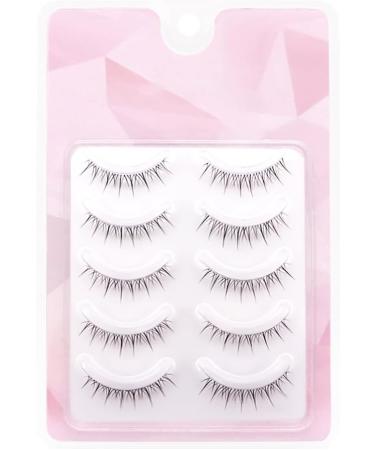 10pairs Fake Eyelashes Eyelashes Natural Look False Lashes Fluffy Wispy Fake Eyelashes Strip Lashes Short Cat Eye Lashes for Beginner Eye Makeup(Black) - Buy Online on GoSupps.com