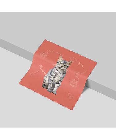 6-Pack Cute Cat Design Reusable Microfiber Cleaning Cloths | Ideal for Eyeglasses Sunglasses Cell Phones & Screens | Eco-Friendly eCommerce Shipping Worldwide - Buy Online on GoSupps.com