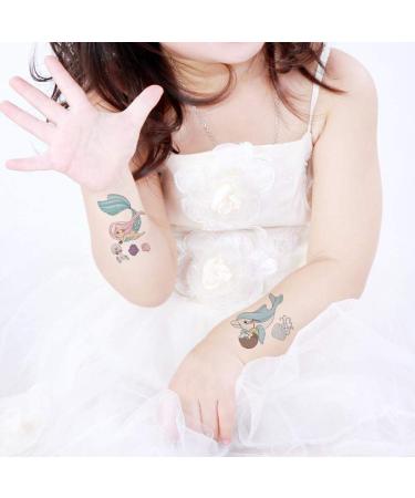 Mocossmy Princess Temporary Tattoos for Kids - 9 Sheets Mermaid Princess Animals Butterfly - Waterproof Fake Tattoos for Girls Birthday Party - DIY Crafts & Body Decoration - Buy Online on GoSupps.com