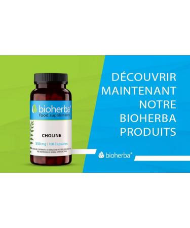Choline 350 mg 100 G lules | Compl ment alimentaire avec choline par BIOHERBA - Buy Online on GoSupps.com