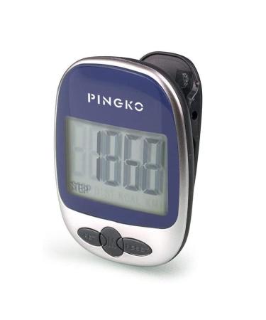 PINGKO Pedometer Portable LCD Step Counter with Calories Burned and Step Counting for Jogging Hiking Running Walking - Blue