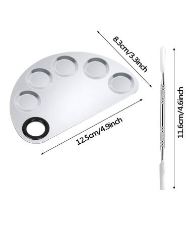 2 Pack Pro Lady Stainless Steel Makeup Spatula Set for Mixing Foundation by ACKLLR Silver - Buy Online on GoSupps.com