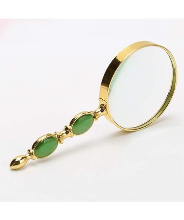 High-Definition 10 Times Glass Imitation Jade Hand-held Elderly Reading Reading Newspaper Magnifier 20 Times Optical Glass Made in China - Buy Online on GoSupps.com