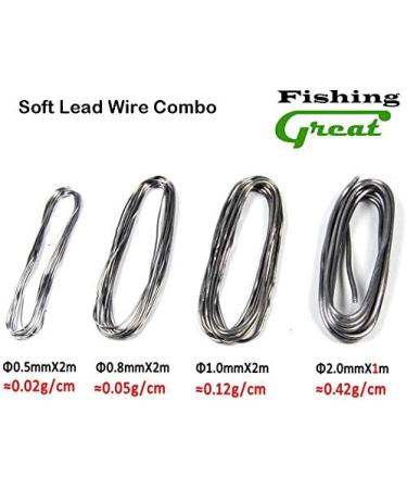 GREATFISHING 4 Size/Set Soft Round Fly Tying Lead Wire Nymph Body Weight  Thread Streamer Weight Line Saltwater Fly Tying Material
