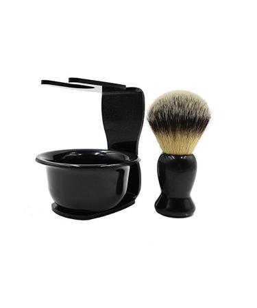 CINEEN 3 in 1 Shaving Brush Kit Badger Hair Shaving Brush Shaving Soap Bowl Shaving Brush Holder Super Shaving kit
