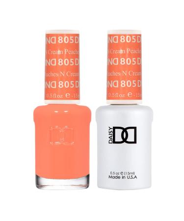 DND Duo 805 Peaches n Cream - Gel & Matching Lacquer Polish Set 0.5 Ounce