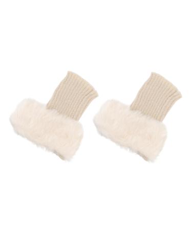 Besportble 3 pairs boot covers from fur trendy tops for women fluffy legs boot cuff cover fluffy leg bundle fury boots short acrylic socks women