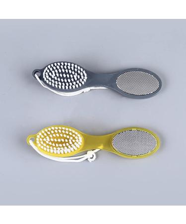 Dajidafu PP PS Foot File Replacement Solid Color Hanging Pedicure Exfoliating Dead Skin Remover Bath Brush with Lanyard Yellow - Buy Online on GoSupps.com