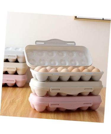 Egg Cartons 2pcs container with lid storage containers for pantry egg dispenser egg plate re-usable - Buy Online on GoSupps.com