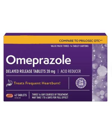 Omeprazole Delayed Release Tablets 20 mg 14 Tablets/pk. 3 pk