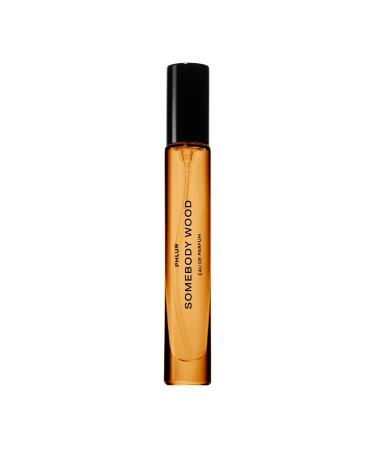 PHLUR Somebody Wood Eau de Parfum - Travel Size Perfume for Women & Men Fragrance - Spicy Woody Perfume with Bergamot Lemon Cedarwood Sandalwood Musk & Vanilla (9.5mL) 0.32 Ounce / 9.5 mL