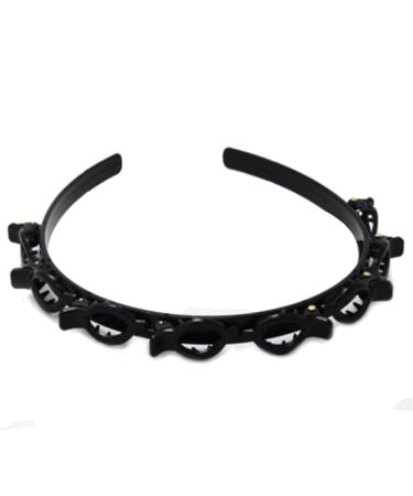 JUSTFOX - Hairstyle aid headband with clips in black