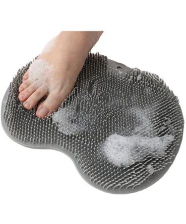 Uramoto Shower Foot Scrubber Mat - Non-Slip Silicone Brush for Exfoliating Dead Skin - 2 Pack Gray | International Shipping Available - Buy Online on GoSupps.com