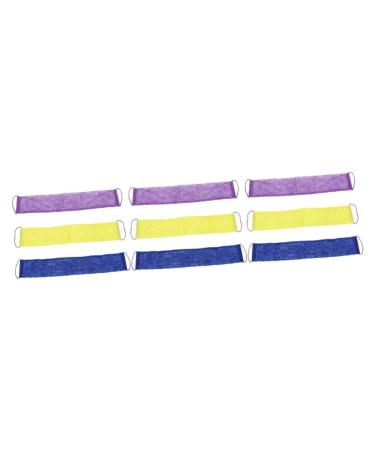FRCOLOR 9 Pcs Drawstring Bath Towel African Bathing Sponges Towel Shower Body Scrubber Tub Scrubber Body Wash Sponge Bath Sponge Exfoliating Back Scrubber Clean Man Nylon Body Care