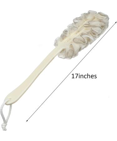 JulaJuyo Long Handle Shower Back Scrubber with Exfoliating Loofah Sponge - for Men and Women - Gray - Buy Online on GoSupps.com
