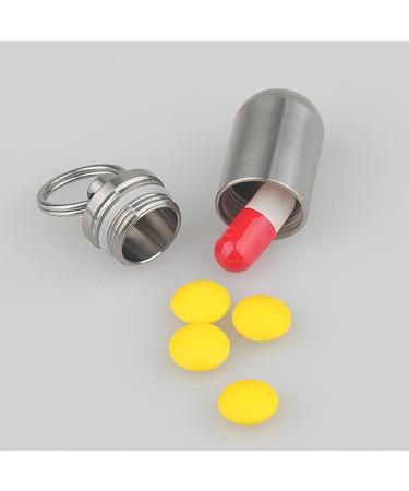 SW913 Micro Titanium Portable Pill Case Keychain Waterproof Mini Pill Holder for Outdoor Travel & Camping | Ultra Lightweight 0.28OZ - Buy Online on GoSupps.com