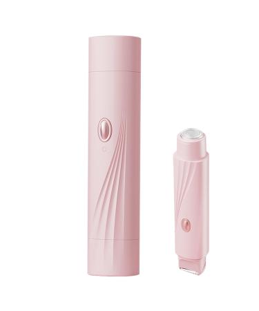 Womens shaver double head cordless waterproof for intimate area body trimmer for sensitive skin and Pink