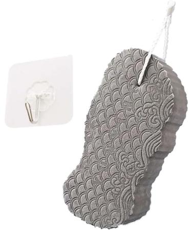 Super Soft Exfoliating Bath Sponge - Gentle Dead Skin Remover & Shower Brush for Adults Children & Pregnant Women - Grey - Buy Online on GoSupps.com