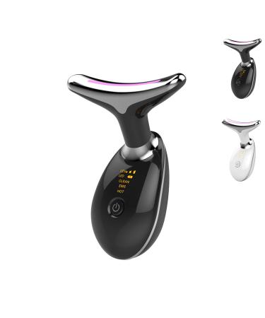 Nadove Micro-Glow Facial Micro Glow Face Sculptor Micro Glow Facial Machine Neck Face Beauty Device 3 in 1 Portable Face Massager Microcurrent Multifunctional Facial Massager (Black)